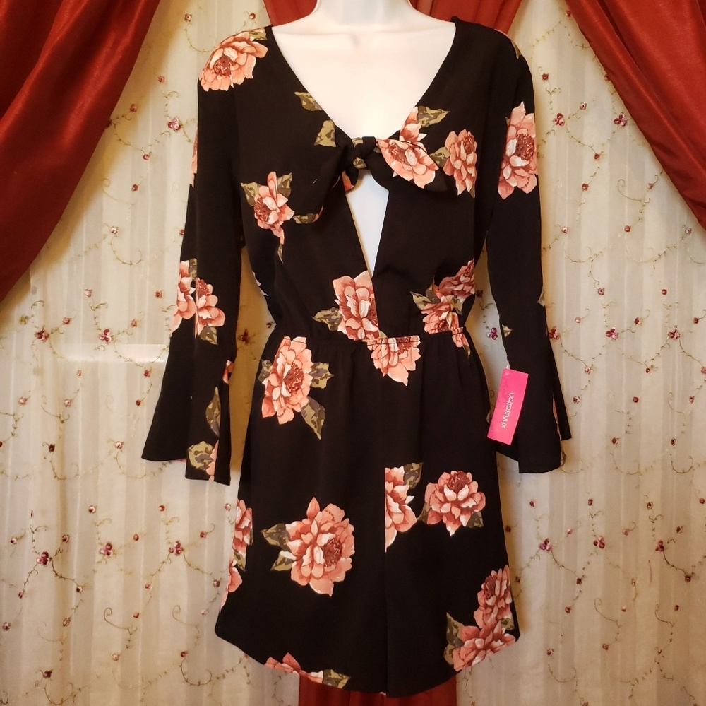 Black and floral Jumper